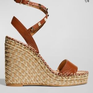 Valentino Garavani Rockstud Wedge Espadrilles